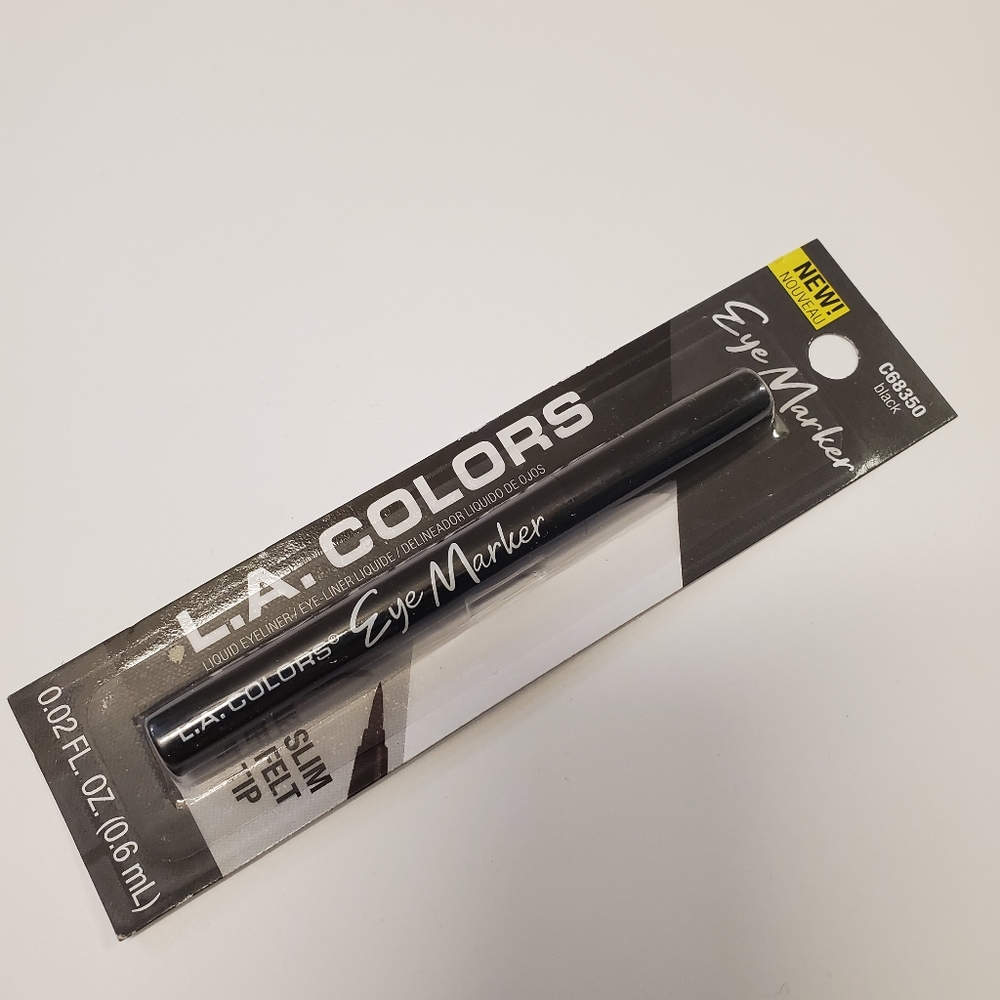 L.A. COLOR EYE MARKER  BLACK C68350 Smudge Proof